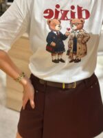 T-SHIRT BRANCA COM URSOS ILUSTRADOS DIXIE - Image 3