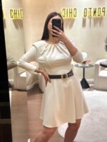 VESTIDO BEGE COM PREGAS RINASCIMENTO - Image 4