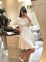 VESTIDO BEGE COM PREGAS RINASCIMENTO - Image 5