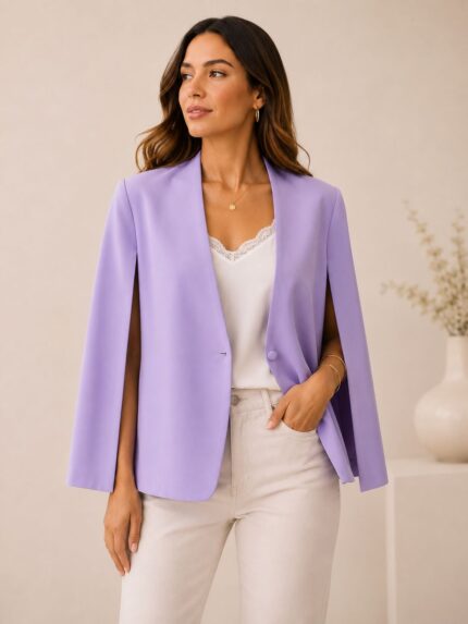 BLAZER LILÁS COM FECHO FRONTAL RINASCIMENTO