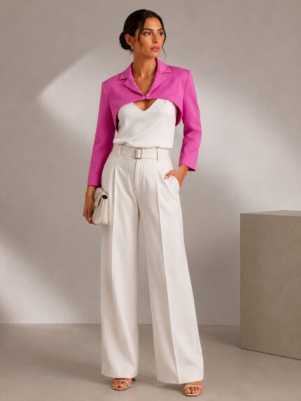BLAZER CURTO ROSA TAFFY COM GOLA CAMISEIRA RINASCIMENTO