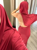 VESTIDO VERMELHO DRAPEADO COM DECOTE DRAPEADO RINASCIMENTO - Image 2