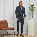 CAMISA STRETCH EASY-IRON AZUL SLIM FIT ZOLF - Image 2