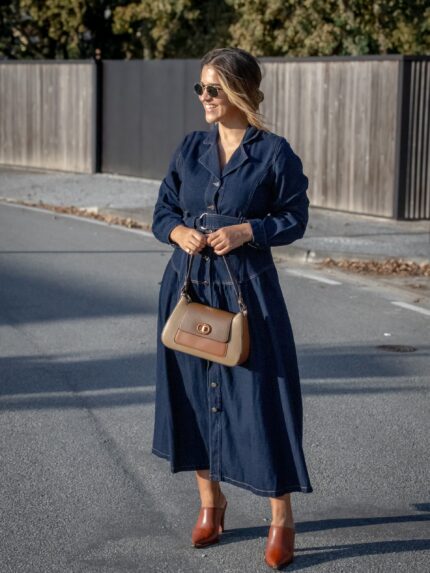 VESTIDO CAMISEIRO EM DENIM PONTO CHIC