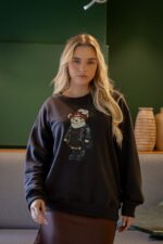 SWEATSHIRT PRETA COM URSO APLICADO DIXIE - Image 2