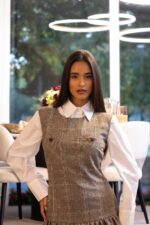 VESTIDO PRÍNCIPE DE GALES COM FOLHO RINASCIMENTO - Image 4