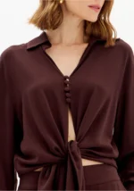 BLUSA BORDÔ COM BOTÕES LANÇA PERFUME - Image 3