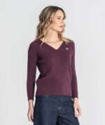 CAMISOLA BORDÔ COM TEXTURA RUGA