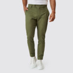 CALÇA CHINO CASUAL SLIM FIT VERDE ZOLF