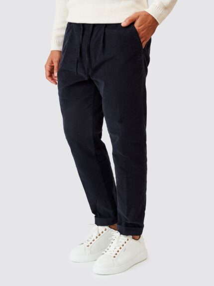 CALÇA BOMBAZINE AZUL COM CORDÃO ZOLF