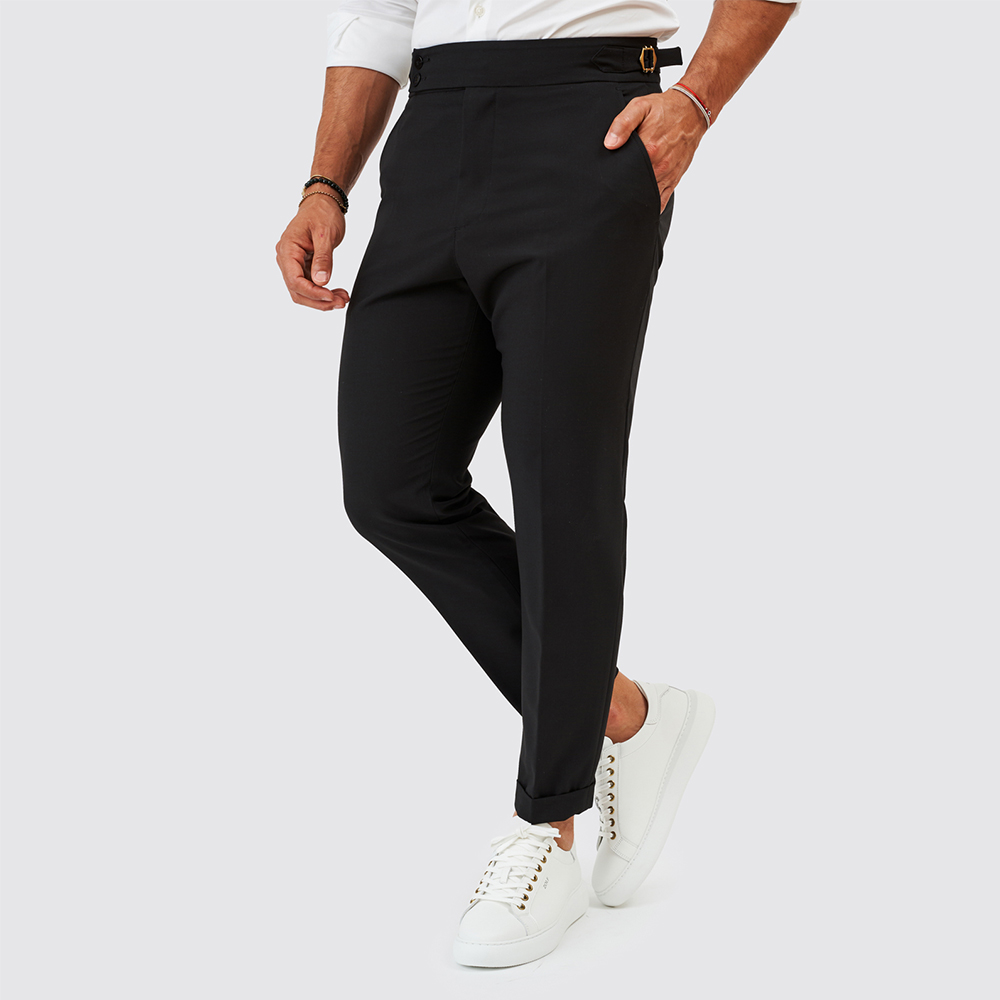 241709000_preto-3-1 CALÇA TRESPASSE COM FIVELA PRETA ZOLF - Image 1