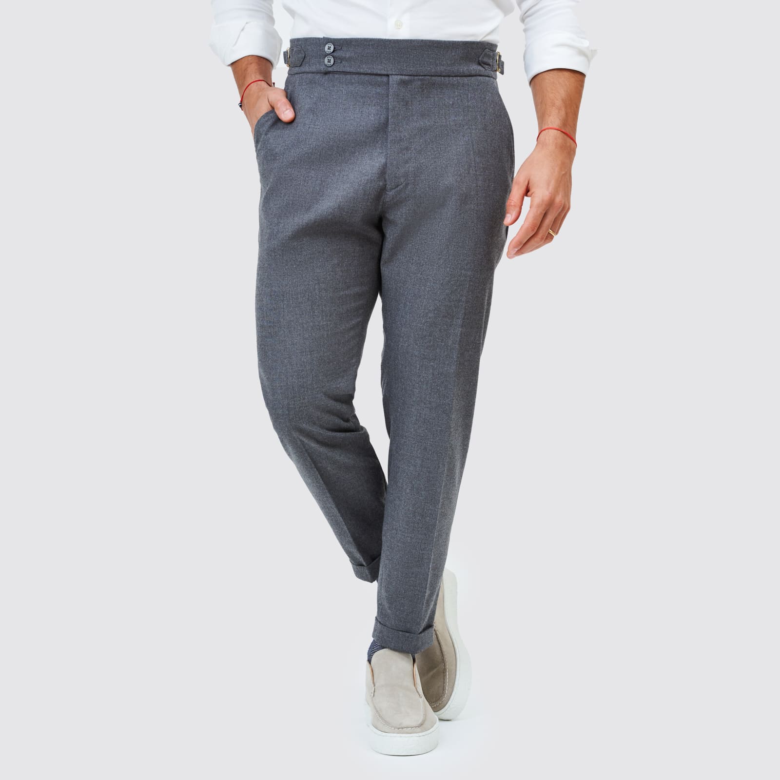 241709001_cinza-antracite-2 CALÇA TRESSPASSE DOIS BOTÕES SLIM FIT CINZA ZOLF - Image 1