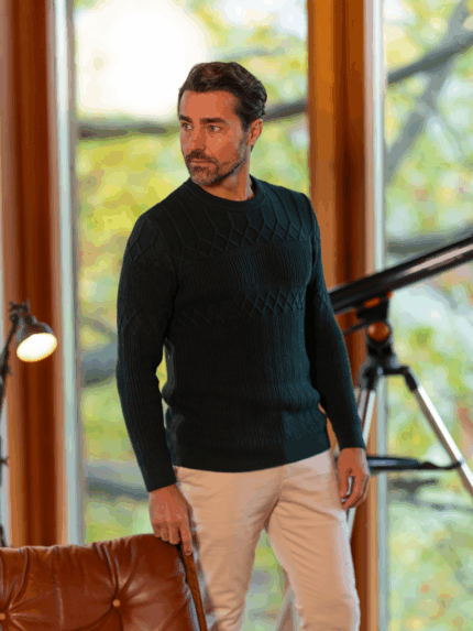 CAMISOLA TRICOT SEMI TRANÇA VERDE ESCURO ZOLF