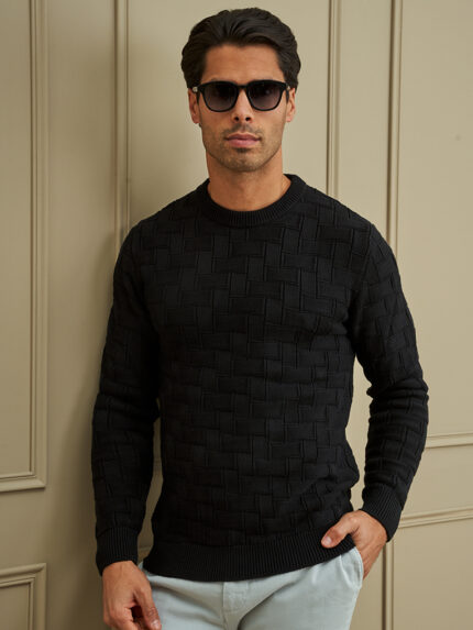 CAMISOLA TRICOT RELEVO PRETO ZOLF
