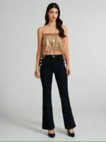 TOP DOURADO DE FRANJAS RINASCIMENTO - Image 3