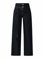 CALÇAS WIDE LEG JEANS ESCURO COM CINTO DE RINASCIMENTO - Image 4