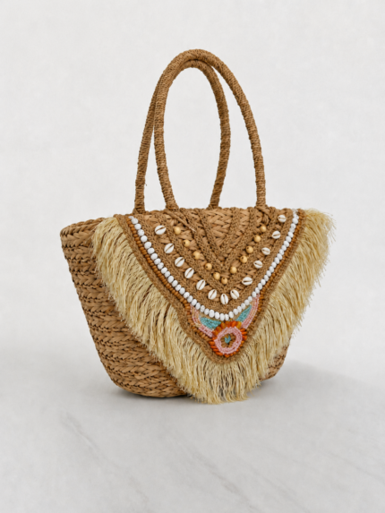 MALA PALHA COM CONCHAS PONTO CHIC