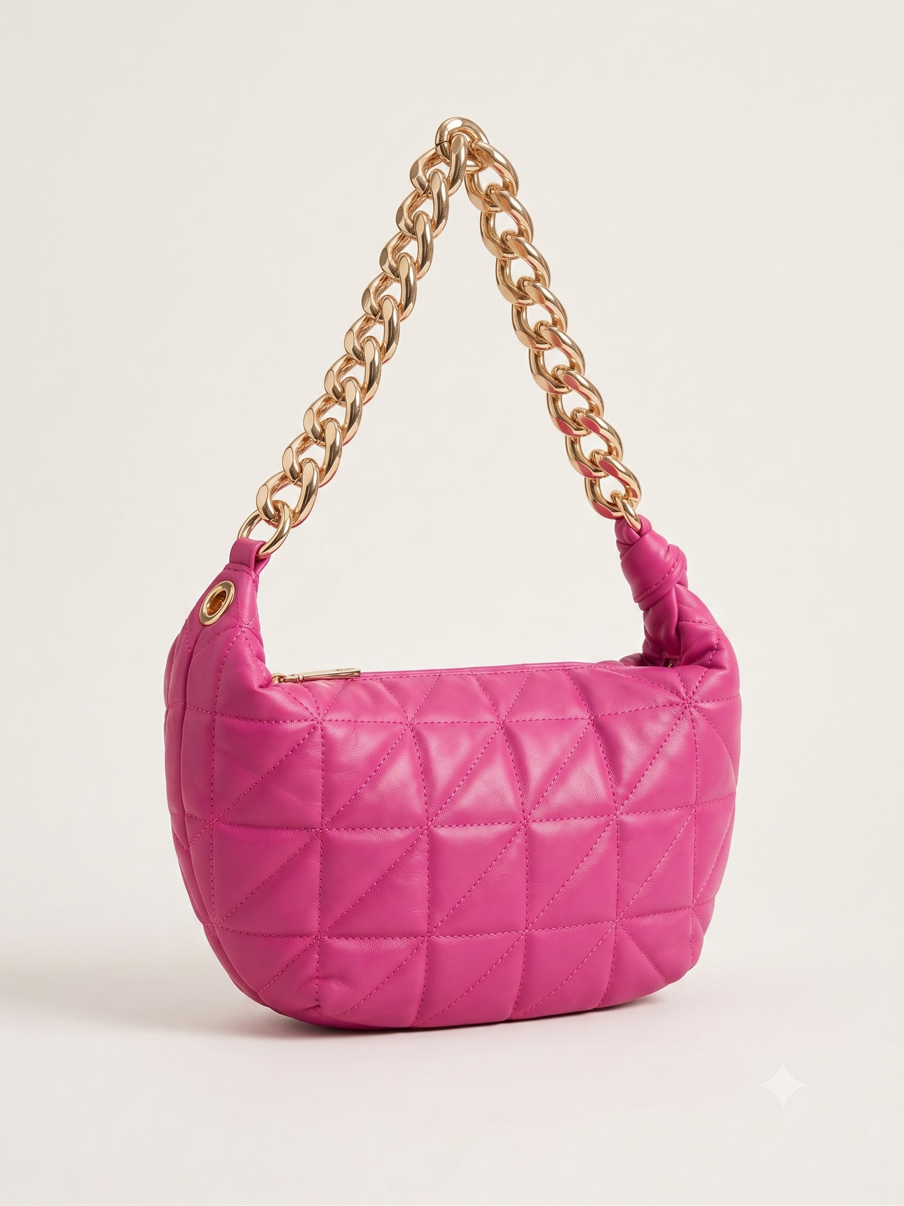 Gemini_Generated_Image_3c8wwx3c8wwx3c8w MALA ACOLCHOADA ROSA COM CORRENTE PONTO CHIC - Image 1