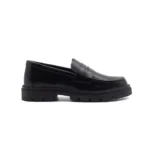 MOCASSINS SOLA COM RASTO EM PELE PRETO ZOLF