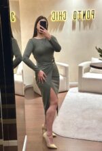 VESTIDO MALHA VERDE MILITAR PONTO CHIC - Image 7