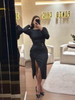 VESTIDO MALHA PRETO PONTO CHIC - Image 6