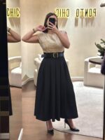 VESTIDO DE LANTEJOULAS DOURADO PONTO CHIC - Image 2
