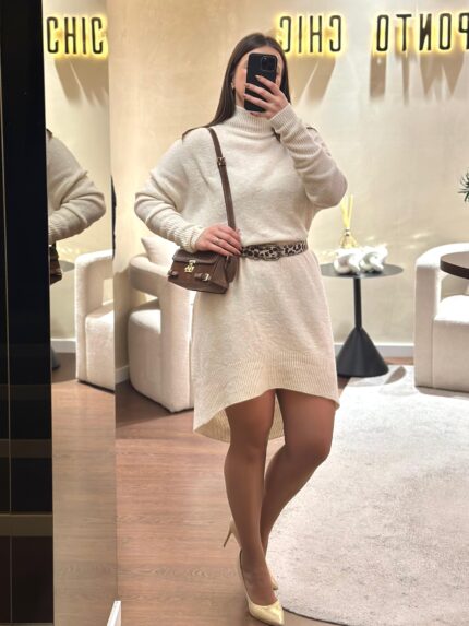 VESTIDO DE MALHA CRU DIXIE