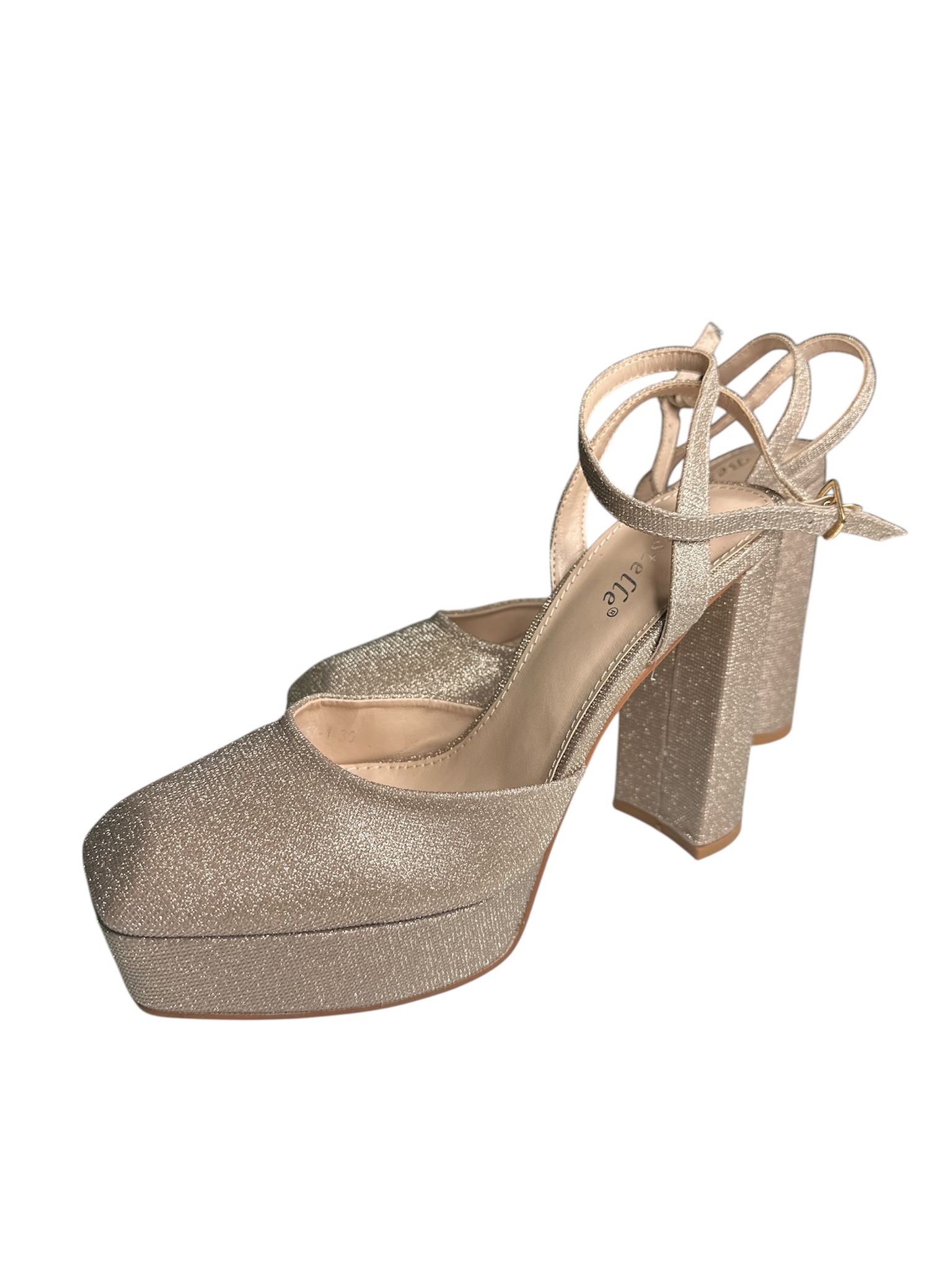 WhatsApp Image 2026-02-17 at 18.34.15 (7) SAPATO PLATAFORMA BRILHANTE DOURADO COM SALTO GROSSO PONTO CHIC - Image 1