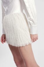 VESTIDO PÉROLA COM FRANJAS E COSTAS ABERTAS DIXIE - Image 4