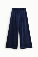 CALÇAS DE VELUDO AZUL COM CINTURA ELÁSTICA DIXIE - Image 5