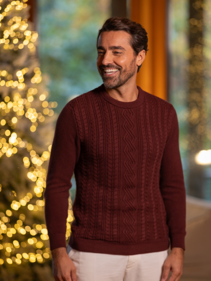 CAMISOLA TRICOT TRANÇADA BORGONHA ZOLF