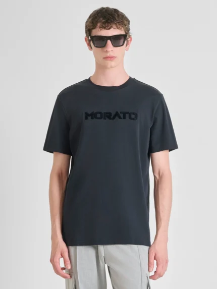 T-SHIRT REGULAR FIT AZUL COM LOGÓTIPO ANTONY MORATO