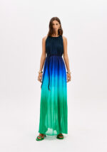 VESTIDO COMPRIDO PLISSADO DEGRADÉ COM CORDÃO LANÇA PERFUME - Image 5