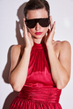 VESTIDO ROSA AURORA LONGO COM DECOTE HALTER PONTO CHIC - Image 6