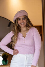 BOINA ROSA COM LAÇO ORGANZA LE TRAP - Image 3