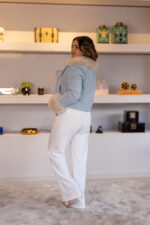 CALÇA BRANCA COM PREGAS PONTO CHIC - Image 3