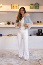 CALÇA BRANCA COM PREGAS PONTO CHIC - Image 6