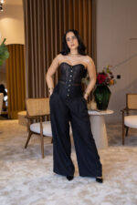 CONJUNTO PRETO DE ALFAIATARIA COM ABOTOAMENTO TRESPASSE PONTO CHIC - Image 5