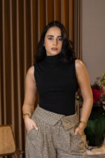 CALÇA XADREZ DE ALFAIATARIA WIDE LEG PONTO CHIC - Image 2