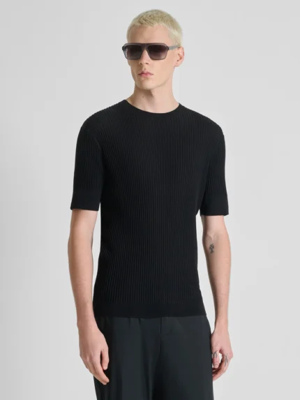 T-SHIRT PRETA CANELADA ANTONY MORATO