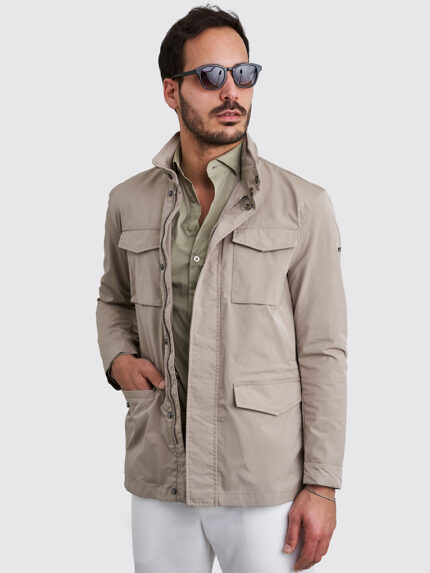 PARKA TÉCNICA LEVE COM BOLSOS BEGE ZOLF