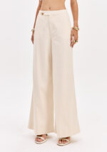 CALÇA BEGE EM ALGODÃO COM DETALHE DOURADO LANÇA PERFUME - Image 5