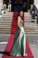 VESTIDO LONGO VERDE PEITO TRABALHADO PONTO CHIC - Image 6