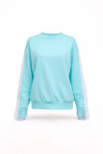 CAMISOLA AZUL COM ENCAIXE NA MANGA SAHOCO