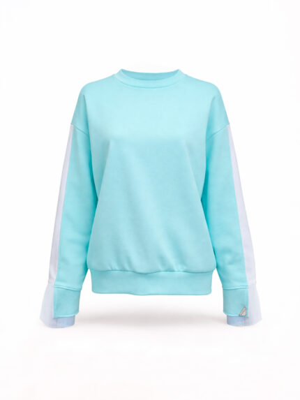 CAMISOLA AZUL COM ENCAIXE NA MANGA SAHOCO