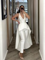 CONJUNTO BRANCO COM DETALHES EM PEDRARIA PONTO CHIC - Image 2