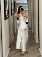 CONJUNTO BRANCO COM DETALHES EM PEDRARIA PONTO CHIC - Image 3