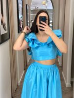 CONJUNTO AZUL SAIA E TOP PONTO CHIC - Image 2