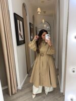 TRENCH COAT BEGE COM CINTO PONTO CHIC