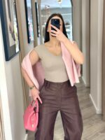 CAMISOLA DE MALHA ROSA SUAVE PONTO CHIC - Image 4